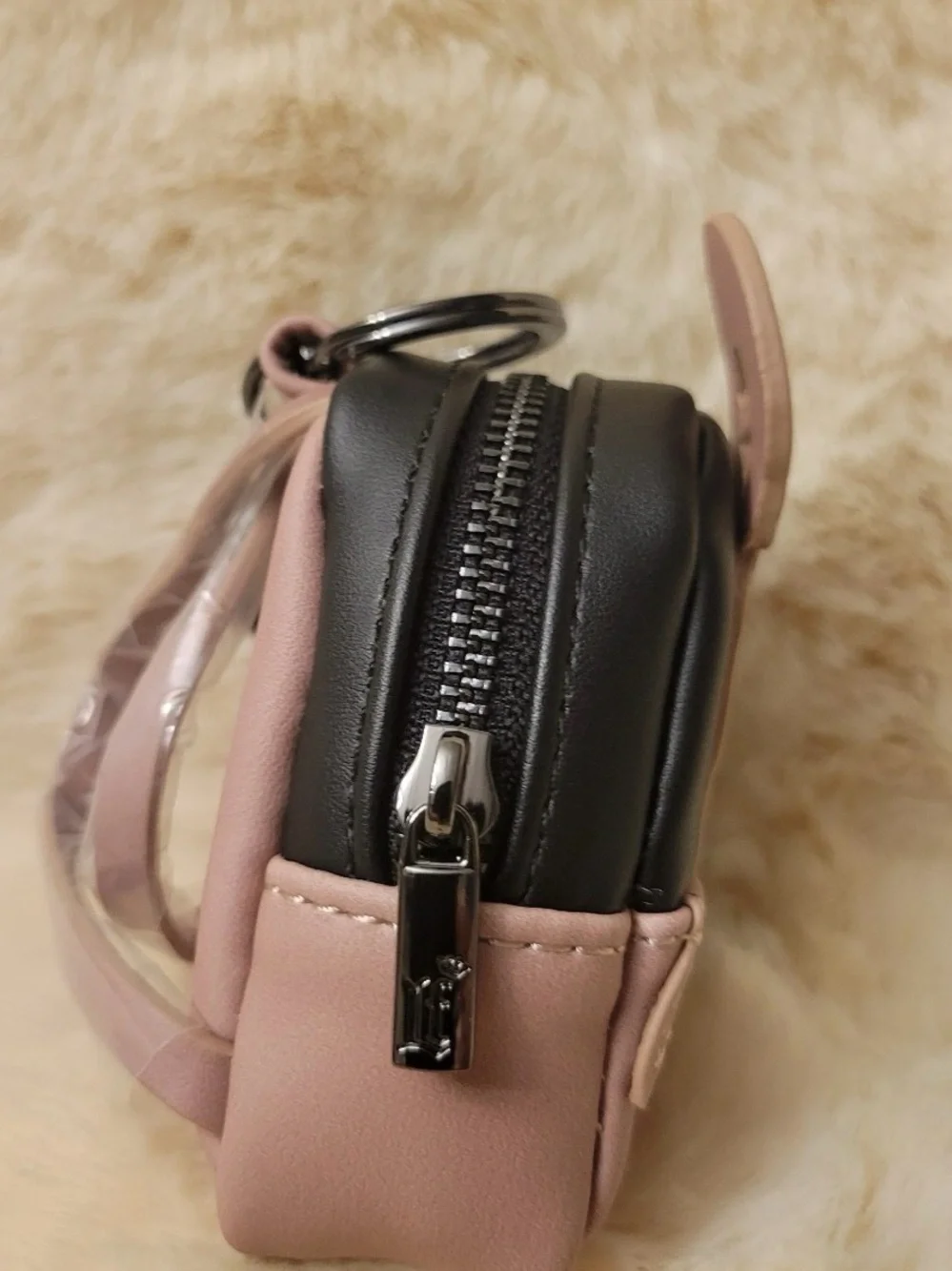 Loungefly Beetlejuice Pink and Black Mini Backpack Charm - Picture 3 of 4